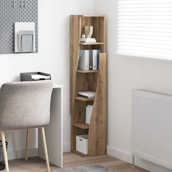 vidaXL Kulmakaappi Artisan tammi 27,5x27x140cm Tekninen puu