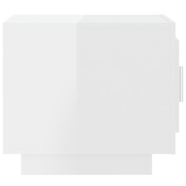 vidaXL Sohvap&ouml;yt&auml; korkeakiilto valkoinen 51x50x45 cm tekninen puu