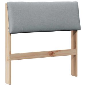 vidaXL Verhoiltu sängynpääty Vaaleanharmaa 75 cm Massiivinen mänty