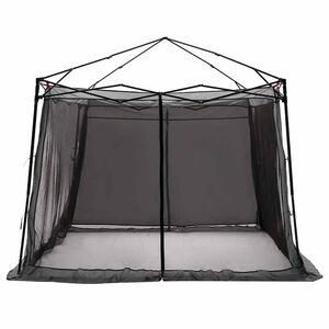 vidaXL Sis&auml;teltta 6 hengelle Harmaa ja oranssi taffeta