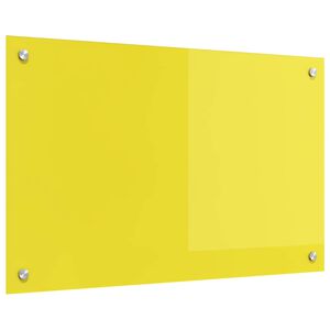 vidaXL Keitti&ouml;n v&auml;litila Keltainen 80 x 50 cm karkaistu lasi