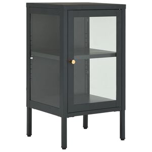 vidaXL Senkki antrasiitti 38x35x70 cm ter&auml;s ja lasi