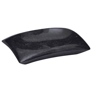 vidaXL Pesuallas musta 50x35x10 cm marmori