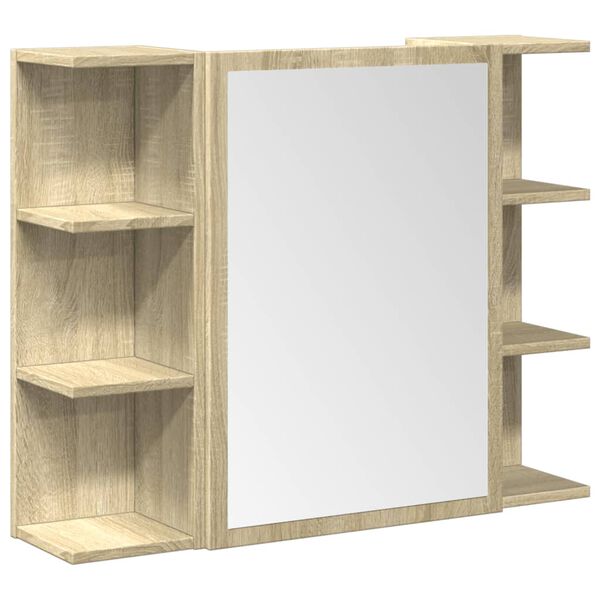 vidaXL 3-osainen Kylpyhuonekalustesarja Sonoma-tammi tekninen puu