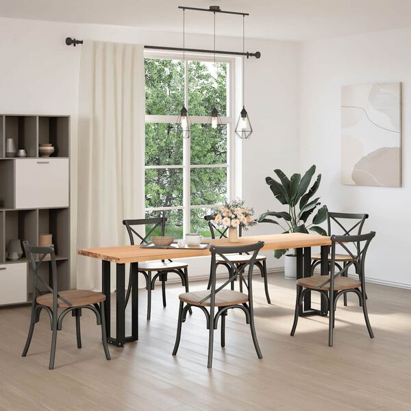 vidaXL Konsolip&ouml;yd&auml;n jalat T-muotoiset 2 kpl musta 38x25x(72-73) cm ter&auml;s