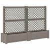 vidaXL Iso istutusruukku tikkaille 2 pcs Harmaa 200 x 43 x 133,5 cm PP