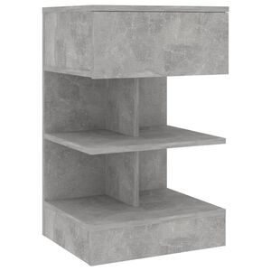 vidaXL Y&ouml;p&ouml;yt&auml; betoninharmaa 40x35x65 cm tekninen puu