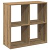 vidaXL Huoneenjakaja/kirjahylly tammi 69,5x29x69,5 cm tekninen puu