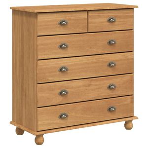 vidaXL Laatikosto ASKIM Ruskea 91 x 40 x 95,5 cm Massiivinen m&auml;nty