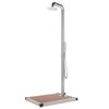 vidaXL Puutarhasuihku ruskealla alustalla 230 cm ruostumaton ter&auml;s