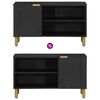 vidaXL TV-kaappi Musta 80x33x46 cm tekninen puu