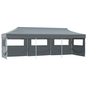 vidaXL Kokoontaitettava juhlateltta 5 sivusein&auml;ll&auml; 870x291x315 cm antrasiitti