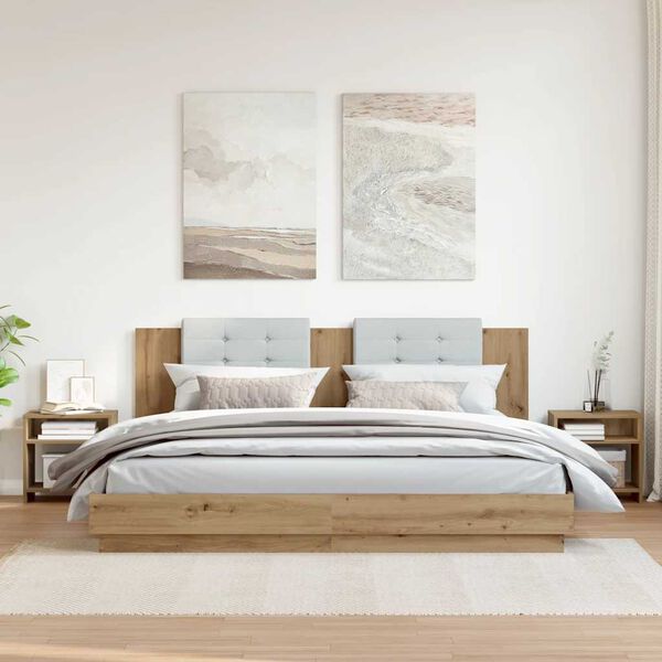 vidaXL Yöpöydät 2 kpl artesaani tammi 40x30x40 cm lastulevy