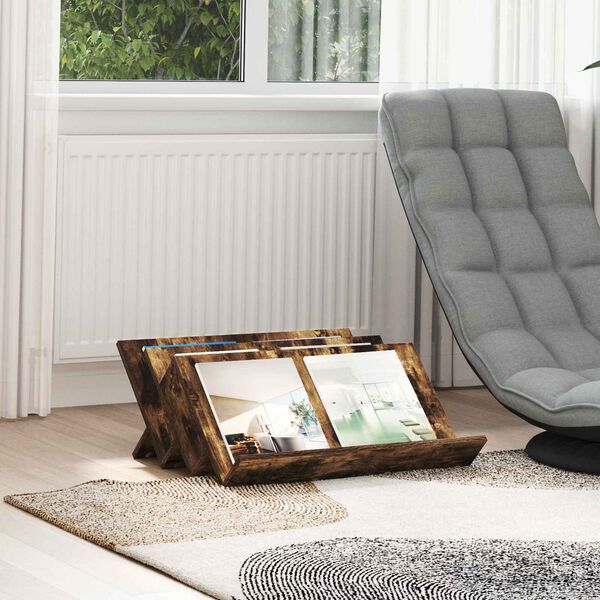 vidaXL Lehtiteline hyllyll&auml; Savup&auml;hkin&auml; 65 x 53 x 28,5 cm Tekninen puu