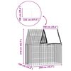 vidaXL Kaniinih&auml;kki Hopea 200 x 100 x 210 cm Galvanoitu ter&auml;s
