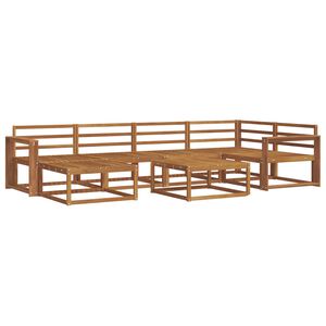 vidaXL Ulkosohvakokoelma 7 pcs Luonnollinen Tihe&auml; akasiapuu