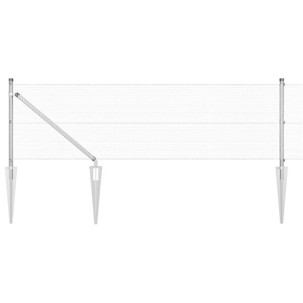 vidaXL Aitalatu Hopea 50 x 0,5 m (12 x 12 mm verkko) Teräs