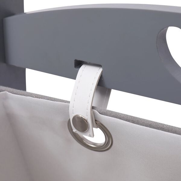 vidaXL 4-kerroksinen koriteline tummanharmaa 35x35x125 cm puu