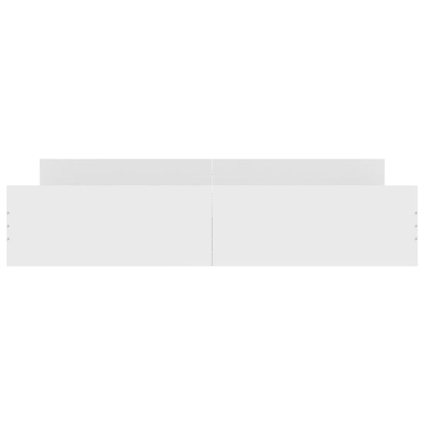 vidaXL Sängynrunko päädyillä valkoinen 200x200 cm