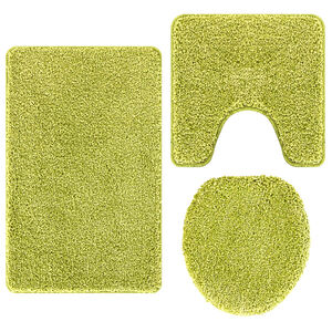 vidaXL Liukumaton kylpyhuoneen matto-setti 3 kpl Vihre&auml; 50 x 80 cm PP