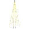 vidaXL Joulukuusi lipputankoon 108 lämpimän valkoista LED-valoa 180 cm