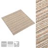 vidaXL Matto 20 pcs Raidallinen beige 50 x 50 cm 100% polypropeeni