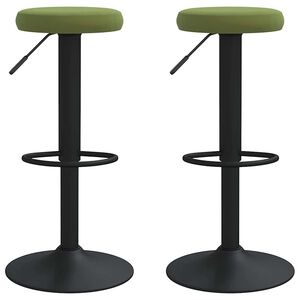 vidaXL Baarijakkarat 2 kpl vaaleanvihre&auml; sametti