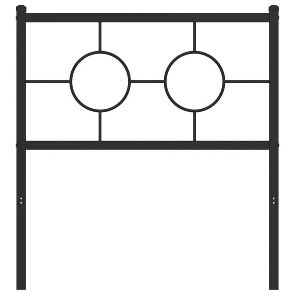 vidaXL Metallinen vaihtop&auml;&auml;ty musta 80 cm