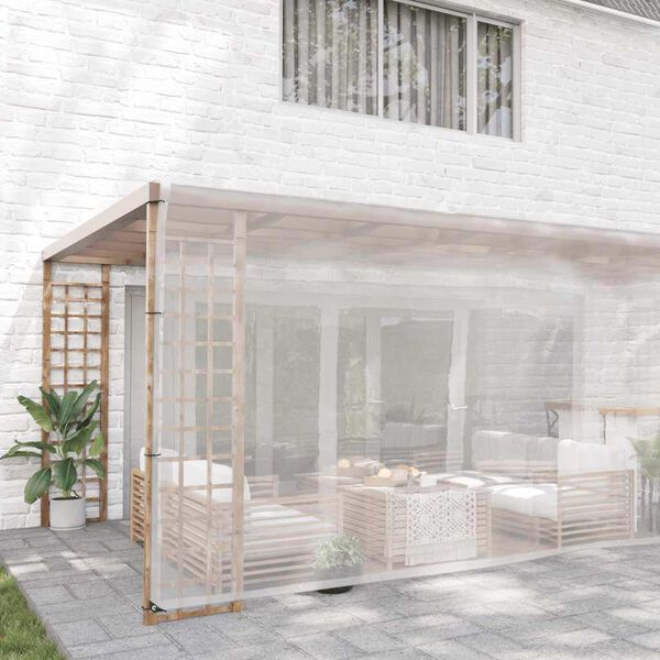 vidaXL kirkas suojapeite silmukoilla 5x10 m polyeteeni