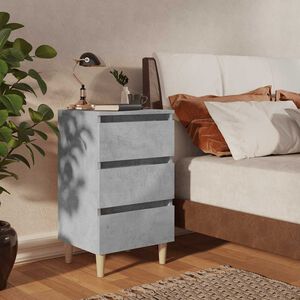 vidaXL Y&ouml;p&ouml;yt&auml; t&auml;yspuiset jalat betoninharmaa 40x35x69 cm