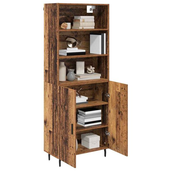 vidaXL Korkea kaappi Vanha Puu 69,5 x 34 x 180 cm