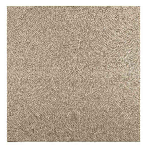 vidaXL Matto ZIZUR beige 200x200 cm juuttityyli sis&auml;- ja ulkok&auml;ytt&ouml;&ouml;n