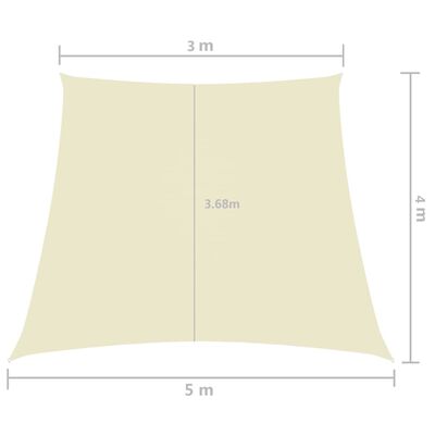 vidaXL Aurinkopurje Oxford-kangas puolisuunnikas 3/5x4 m kerma