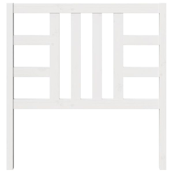 vidaXL Sängynpääty valkoinen 96x4x100 cm täysi mänty