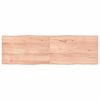 vidaXL P&ouml;yt&auml;levy ruskea 160x50x(2-4)cm k&auml;sitelty t&auml;ystammi el&auml;v&auml; reuna