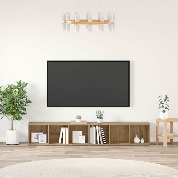 vidaXL TV-tasosetti 2 pcs Artisan tammi 37 x 35 x 107cm Tekninen puu