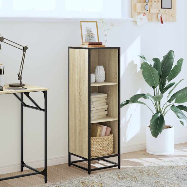 vidaXL Kirjahylly sonoma-tammi 33,5x33x107,5 cm lastulevy