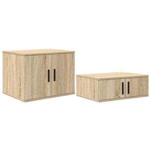 vidaXL S&auml;ilytyskaappi 2 kpl Sonoman tammi 127 x 41 x 40 cm