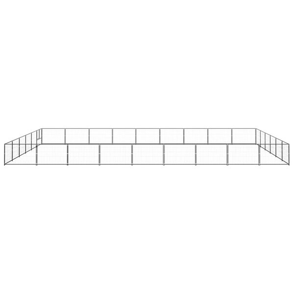 vidaXL Koiranh&auml;kki musta 54 m&sup2; ter&auml;s