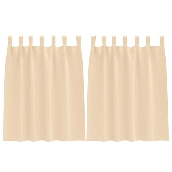 vidaXL Piment&auml;v&auml; verho renkailla 2 pcs Kerma 140 x 140 cm Polyesteri