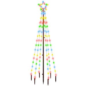 vidaXL Joulukuusi piikill&auml; 108 moniv&auml;rist&auml; LED-valoa 180 cm