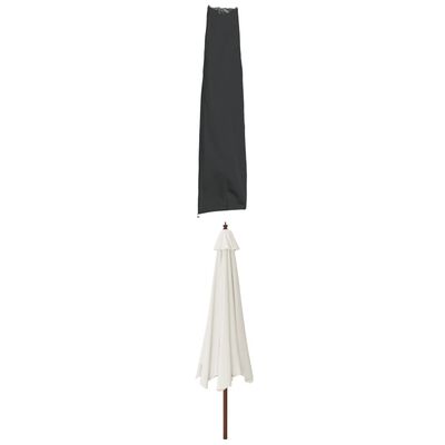 vidaXL Puutarha-aurinkovarjon suoja musta 190x50/30 cm 420D Oxford