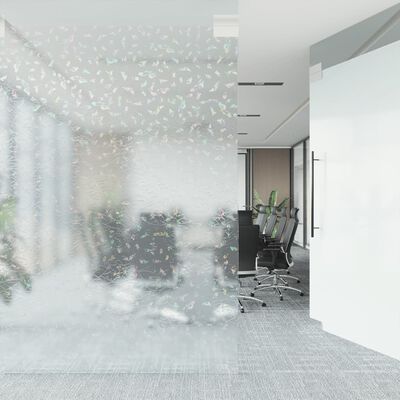 vidaXL Ikkunakalvo himmeä 3D sateenkaarikuvio 45x2000 cm PVC