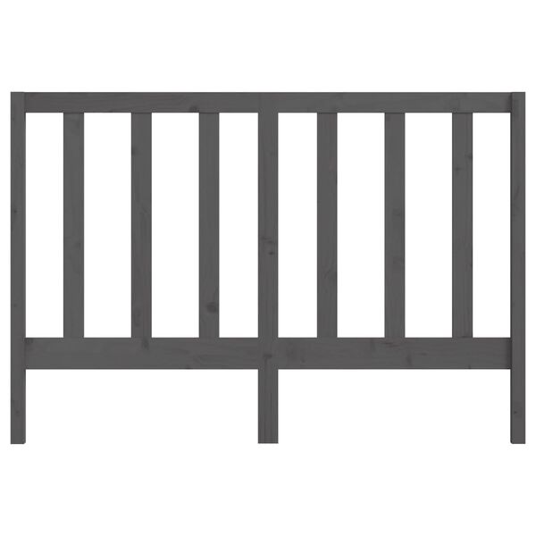 vidaXL Sängynpääty harmaa 146x4x100 cm täysi mänty