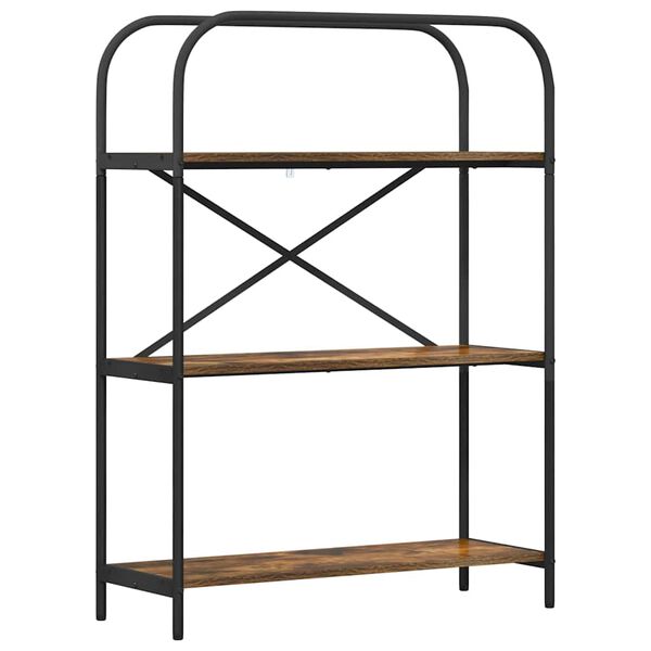 vidaXL Kirjahylly Savup&auml;hkin&auml; 80 x 30 x 109 cm Tekninen puu