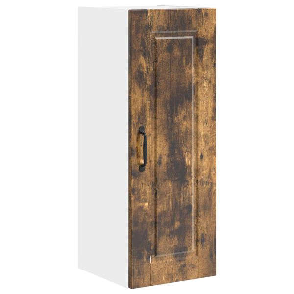 vidaXL Keitti&ouml;kaappi hyllyll&auml; Savup&auml;hkin&auml; 30 x 31 x 80 cm Tekninen puu