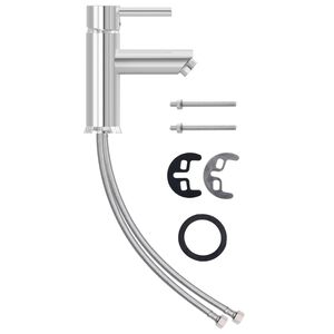 vidaXL Kylpyhuoneen pesualtaan hana kromattu 130x176 mm