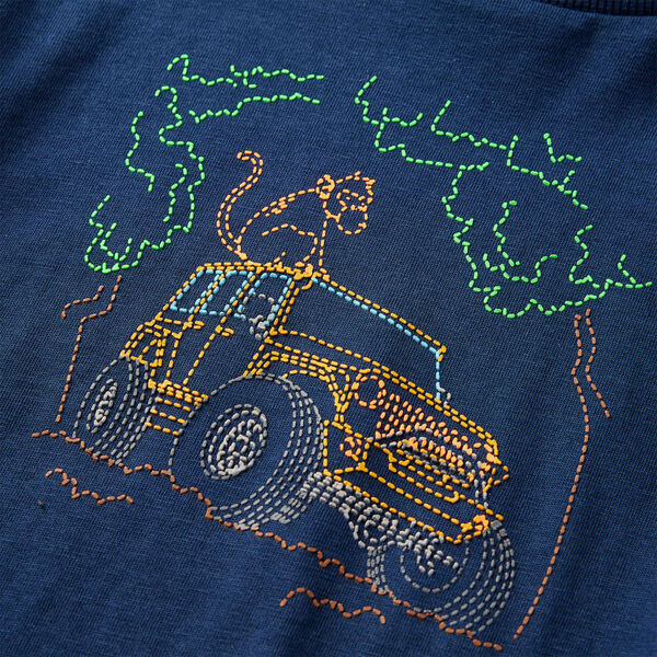 Lasten pitkähihainen T-paita laivastonsininen 116