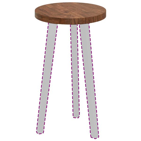 vidaXL Pöytälevy Tummanruskea Ø 30 x 2.5 cm Vankka tammipuu.