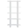 vidaXL Kirjahylly/tilanjakaja korkeakiilto valkoinen 80x30x160 cm